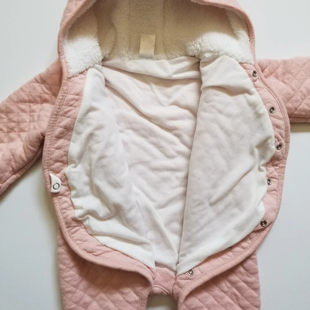 🍂 Carter's Quilted Sherpa Fleece Bodysuit Coat